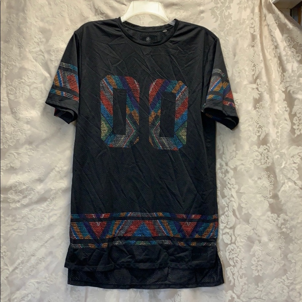 🌈🦄 4/$20 On The Byas 00 Jersey Tee Black w Multi Color Med
